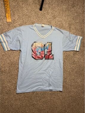 Vintage Bantams Light Blue 'Class of 81' V-Neck T-Shirt